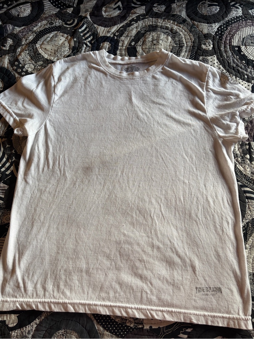 True Religion White Short Sleeve Crewneck Tee
